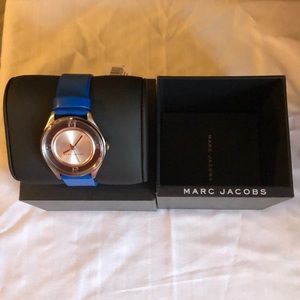 Marc Jacobs - Women’s Tether Blue Leather Watch